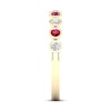 Natural Ruby Ring 1/6 ct tw Diamonds 10K Yellow Gold