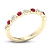 Natural Ruby Ring 1/6 ct tw Diamonds 10K Yellow Gold