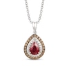 Thumbnail Image 0 of Le Vian Natural Ruby Necklace 1/4 ct tw Diamonds 14K Vanilla Gold