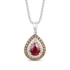 Thumbnail Image 1 of Le Vian Natural Ruby Necklace 1/4 ct tw Diamonds 14K Vanilla Gold