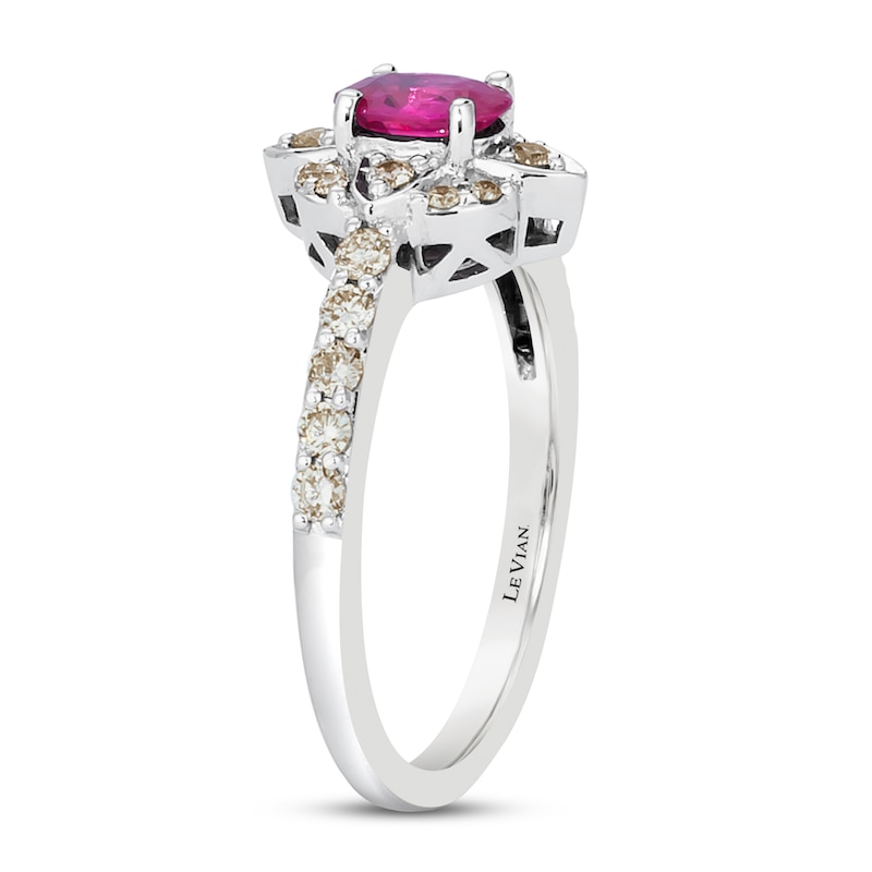 Main Image 2 of Le Vian Natural Ruby Ring 1/3 ct tw Diamonds 14K Vanilla Gold