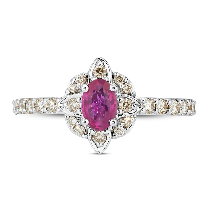 Main Image 4 of Le Vian Natural Ruby Ring 1/3 ct tw Diamonds 14K Vanilla Gold