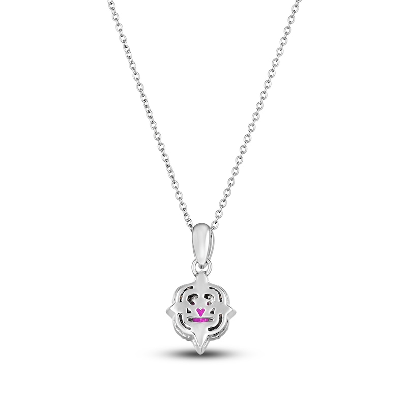 Main Image 3 of Le Vian Natural Ruby Necklace 1/6 ct tw Diamonds 14K Vanilla Gold