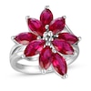 Thumbnail Image 0 of Lab-Created Ruby Ring Sterling Silver