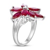 Thumbnail Image 1 of Lab-Created Ruby Ring Sterling Silver