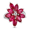 Thumbnail Image 3 of Lab-Created Ruby Ring Sterling Silver