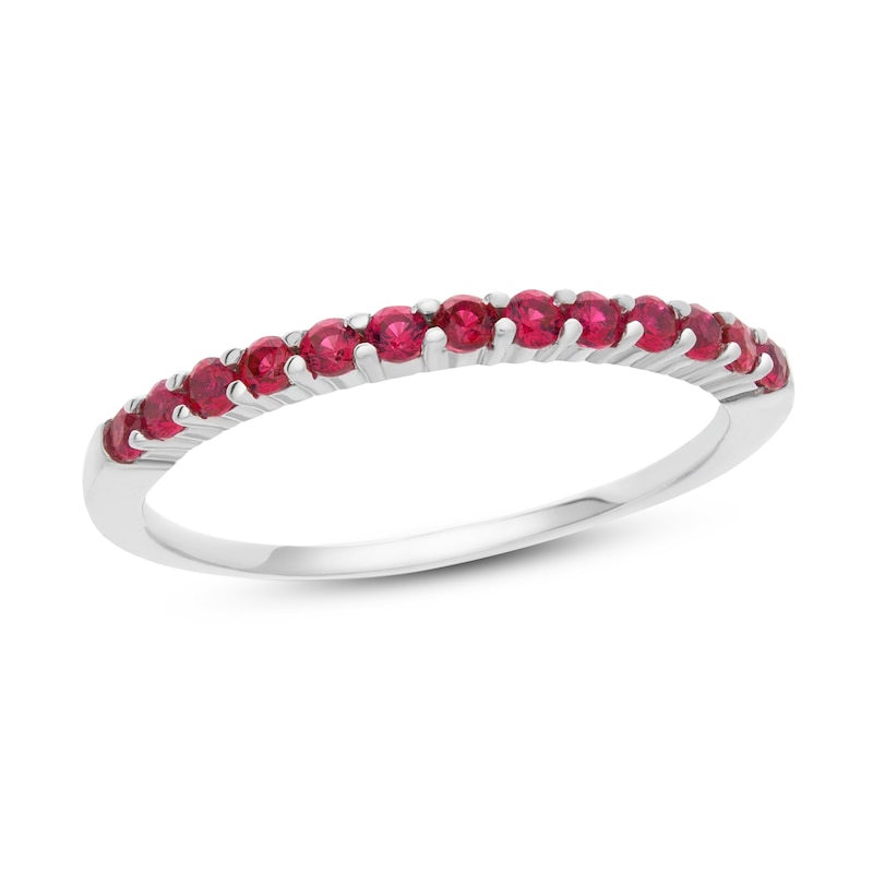 Main Image 1 of Lab-created Ruby Ring Sterling Silver