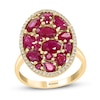 Thumbnail Image 0 of Effy Natural Ruby Ring 1/8 ct tw Diamonds 14K Yellow Gold