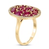 Effy Natural Ruby Ring 1/8 ct tw Diamonds 14K Yellow Gold