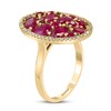 Thumbnail Image 1 of Effy Natural Ruby Ring 1/8 ct tw Diamonds 14K Yellow Gold