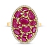Thumbnail Image 2 of Effy Natural Ruby Ring 1/8 ct tw Diamonds 14K Yellow Gold