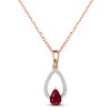 Thumbnail Image 1 of Ruby Necklace 1/5 ct tw Diamonds 10K Rose Gold