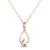 Thumbnail Image 3 of Ruby Necklace 1/5 ct tw Diamonds 10K Rose Gold