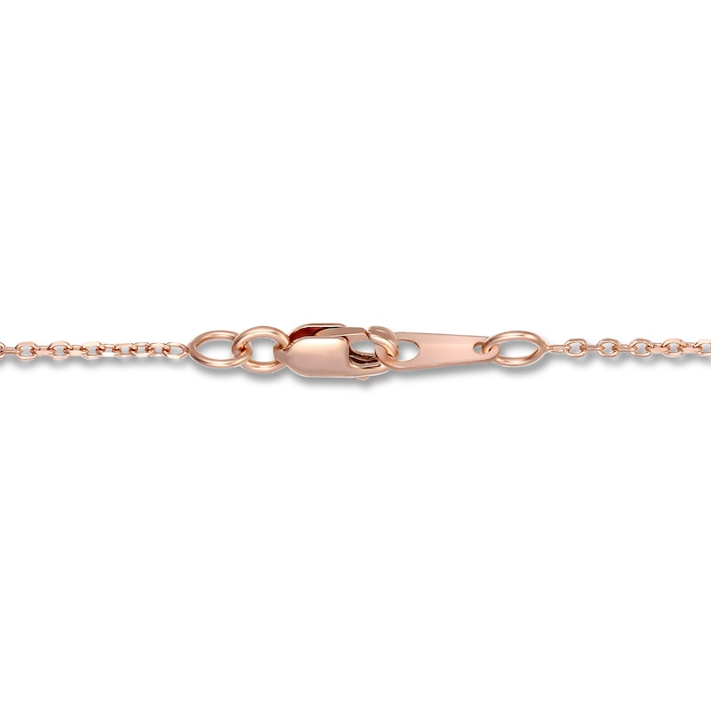 Main Image 4 of Ruby Necklace 1/5 ct tw Diamonds 10K Rose Gold