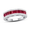 Thumbnail Image 0 of Ruby Ring 1/6 ct tw Diamonds 10K White Gold
