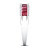 Thumbnail Image 1 of Ruby Ring 1/6 ct tw Diamonds 10K White Gold