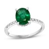 Thumbnail Image 0 of Effy Natural Emerald Ring 1/6 ct tw Diamonds 14K White Gold