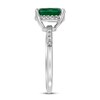 Thumbnail Image 2 of Effy Natural Emerald Ring 1/6 ct tw Diamonds 14K White Gold