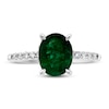 Thumbnail Image 3 of Effy Natural Emerald Ring 1/6 ct tw Diamonds 14K White Gold
