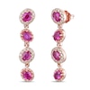 Thumbnail Image 1 of Le Vian Natural Ruby Earrings 1/3 ct tw Diamonds 14K Strawberry Gold