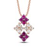 Thumbnail Image 1 of Le Vian Natural Ruby Necklace 1/4 ct tw Diamonds 14K Strawberry Gold