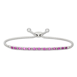 Le Vian Natural Ruby Bolo Bracelet 1/5 ct tw Diamonds 14K Vanilla Gold