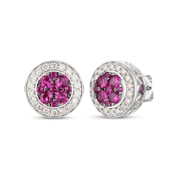Le Vian Natural Ruby Stud Earrings 1/2 ct tw Diamonds 14K Vanilla Gold