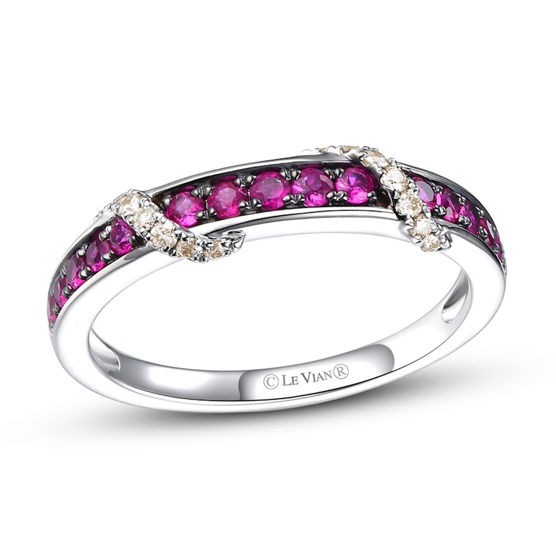 Main Image 1 of Le Vian Natural Ruby Ring 1/10 ct tw Diamonds 14K Vanilla Gold