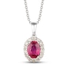Thumbnail Image 1 of Le Vian Natural Ruby Necklace 1/4 ct tw Diamonds 14K Vanilla Gold