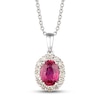 Thumbnail Image 0 of Le Vian Natural Ruby Necklace 1/4 ct tw Diamonds 14K Vanilla Gold