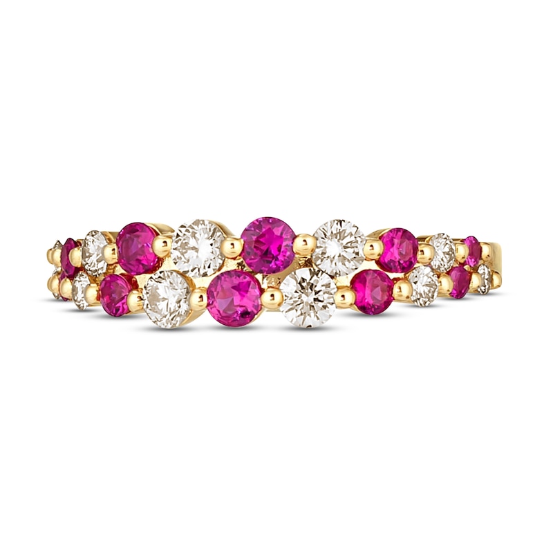 Main Image 2 of Le Vian Natural Ruby Ring 1/2 ct tw Diamonds 14K Honey Gold