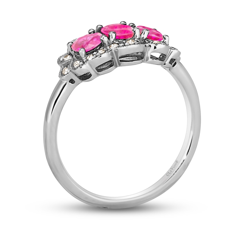 Main Image 3 of Le Vian Natural Ruby Ring 1/6 ct tw Diamonds 14K Vanilla Gold