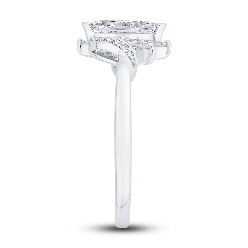 Main Image 2 of Diamond Engagement Ring 5/8 ct tw Marquise/Round 14K White Gold