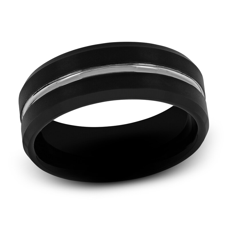 Wedding Band Two-Tone Tungsten 8mm