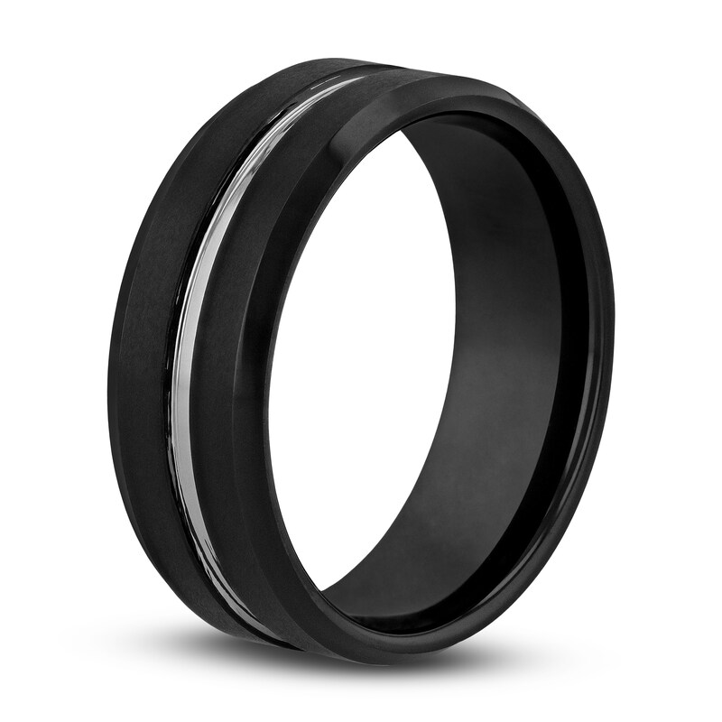 Wedding Band Two-Tone Tungsten 8mm
