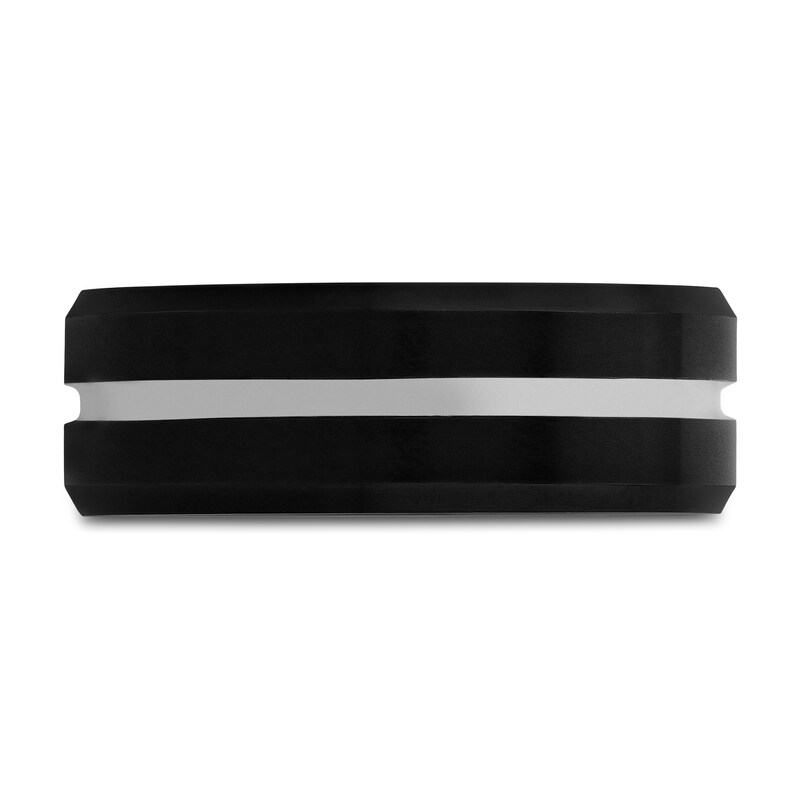 Wedding Band Two-Tone Tungsten 8mm