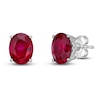 Thumbnail Image 0 of Lab-Created Ruby Stud Earrings 1/8 ct tw Round 10K White Gold