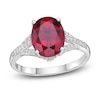 Thumbnail Image 0 of Lab-Created Ruby Ring 1/6 ct tw Round 10K White Gold