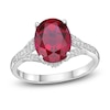 Thumbnail Image 1 of Lab-Created Ruby Ring 1/6 ct tw Round 10K White Gold