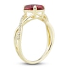 Thumbnail Image 6 of Lab-Created Ruby Ring, Earring & Necklace Set 1/5 ct tw Diamonds 10K Yellow Gold