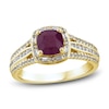 Thumbnail Image 1 of Natural Ruby Ring 3/8 ct tw Diamonds 14K Yellow Gold