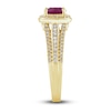 Thumbnail Image 3 of Natural Ruby Ring 3/8 ct tw Diamonds 14K Yellow Gold