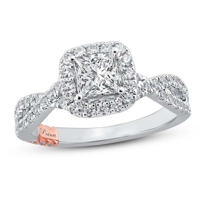 Main Image 1 of Pnina Tornai Dance Me to the End of Time Diamond Engagement Ring 1 1/4 ct tw Princess/Round 14K White Gold