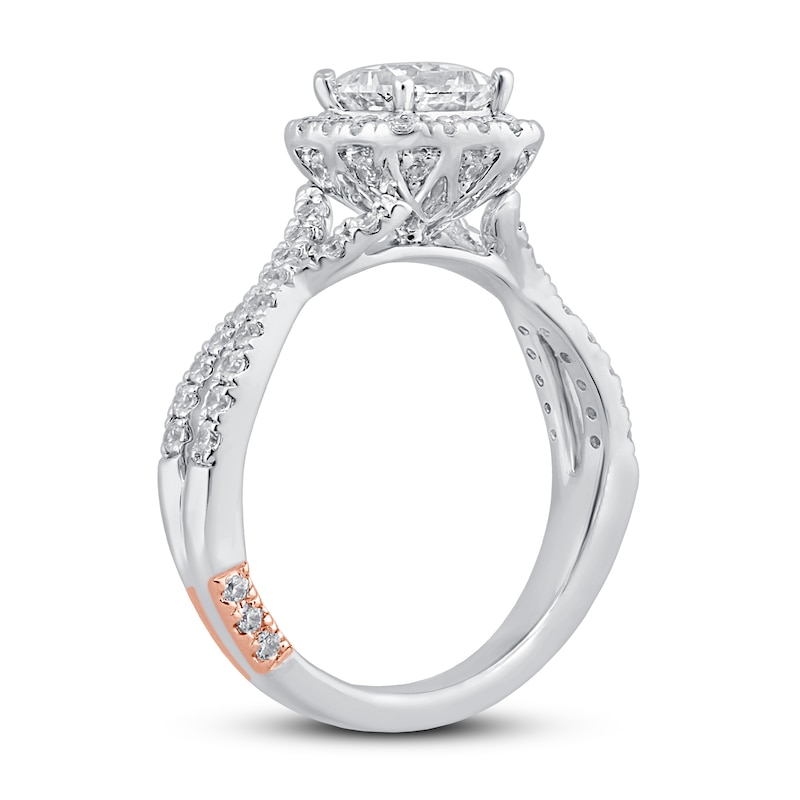 Main Image 2 of Pnina Tornai Dance Me to the End of Time Diamond Engagement Ring 1 1/4 ct tw Princess/Round 14K White Gold