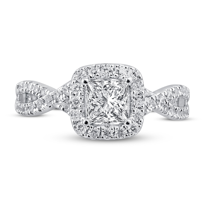 Main Image 3 of Pnina Tornai Dance Me to the End of Time Diamond Engagement Ring 1 1/4 ct tw Princess/Round 14K White Gold