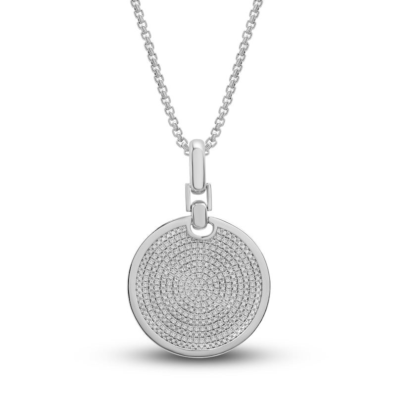 Men's Diamond Medallion Pendant Necklace