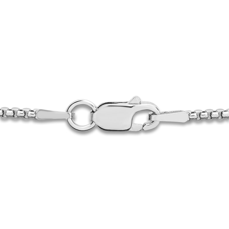 Main Image 3 of Men's Diamond Medallion Pendant Necklace 1/2 ct tw Round Sterling Silver  22"