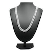 Thumbnail Image 3 of Men's Diamond Curb Link Necklace 1/2 ct tw Round Sterling Silver 20"