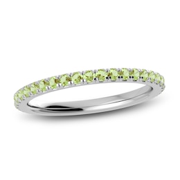 Juliette Maison Natural Peridot Eternity Ring 10K White Gold