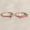 Thumbnail Image 4 of Juliette Maison Natural White Sapphire & Natural Amethyst Ring 10K Yellow Gold
